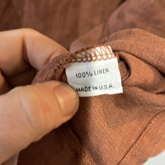 Bryn Walker Large Linen Tunic Shirt Dress with pockets - Picture 3 of 4